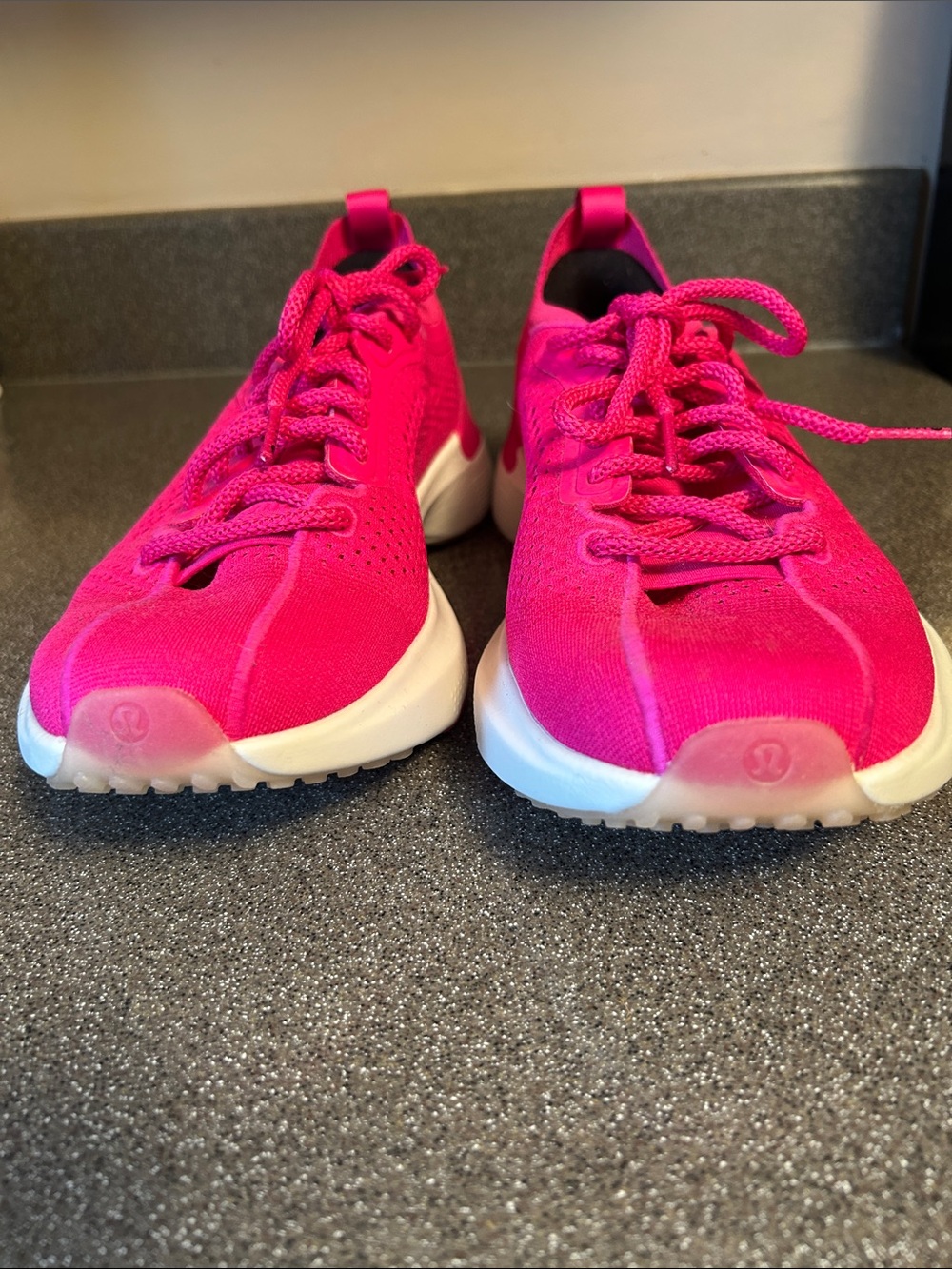 lululemon athletica Hot Pink Knit Lace-Up Athletic Sneakers - Picture 5 of 7